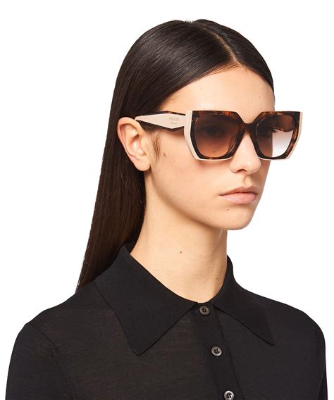 prada faux tortoiseshell 51mm square sunglasses|Prada pr 15ws sunglasses.